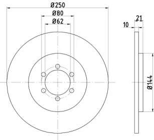 Тормозной диск HELLA 8DD 355 101-071