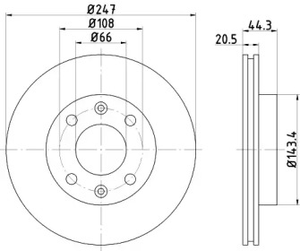 Тормозной диск HELLA 8DD 355 101-081