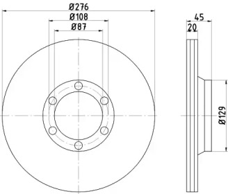 Тормозной диск HELLA 8DD 355 101-161