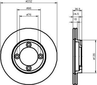 Тормозной диск HELLA 8DD 355 101-181