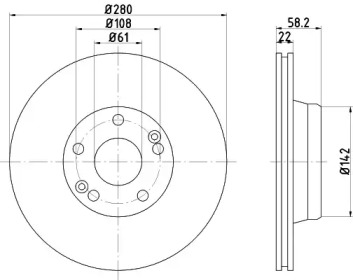 Тормозной диск HELLA 8DD 355 101-271