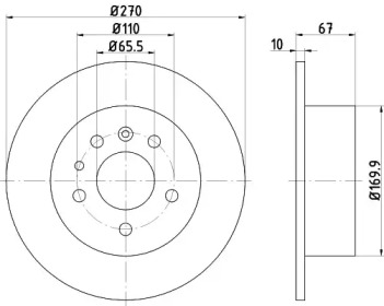 Тормозной диск HELLA 8DD 355 101-431