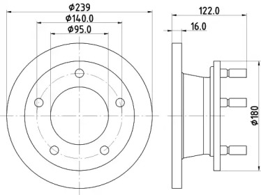 Тормозной диск HELLA 8DD 355 101-471