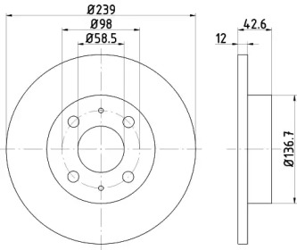 Тормозной диск HELLA 8DD 355 101-481