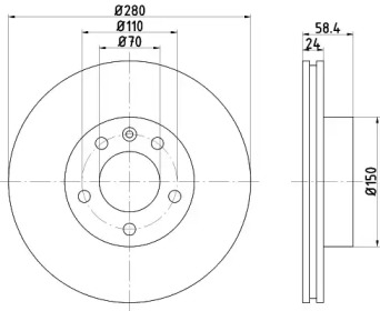 Тормозной диск HELLA 8DD 355 101-511