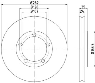 Тормозной диск HELLA 8DD 355 101-521