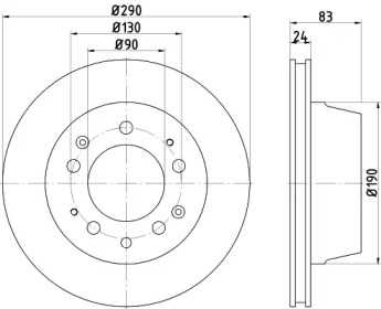 Тормозной диск HELLA 8DD 355 101-531