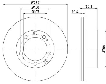 Тормозной диск HELLA 8DD 355 101-561