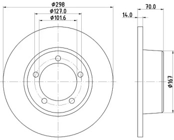 Тормозной диск HELLA 8DD 355 122-322