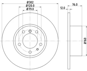 Тормозной диск HELLA 8DD 355 101-681