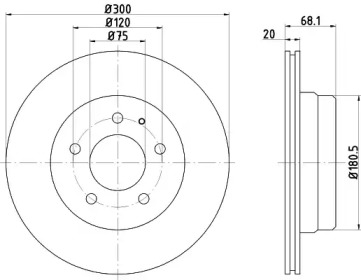 Тормозной диск HELLA 8DD 355 101-771