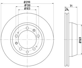 Тормозной диск HELLA 8DD 355 101-821