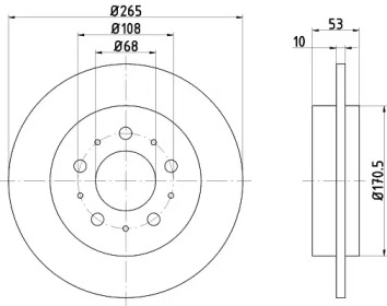 Тормозной диск HELLA 8DD 355 126-062