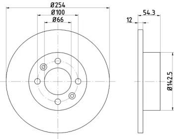 Тормозной диск HELLA 8DD 355 102-271