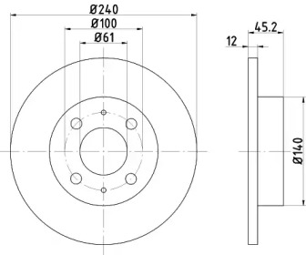 Тормозной диск HELLA 8DD 355 102-291