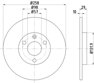 Тормозной диск HELLA 8DD 355 102-421