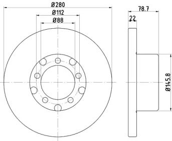 Тормозной диск HELLA 8DD 355 102-471