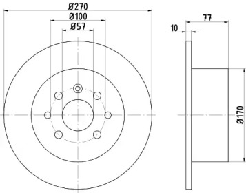 Тормозной диск HELLA 8DD 355 102-481