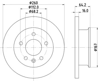 Тормозной диск HELLA 8DD 355 102-621