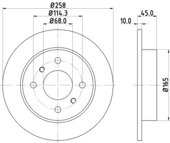 Тормозной диск HELLA 8DD 355 102-661