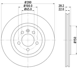 Тормозной диск HELLA 8DD 355 122-402