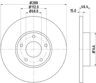 Тормозной диск HELLA 8DD 355 125-631