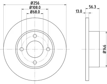 Тормозной диск HELLA 8DD 355 102-841