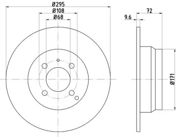 Тормозной диск HELLA 8DD 355 102-911