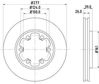 Тормозной диск HELLA 8DD 355 102-921