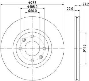 Тормозной диск HELLA 8DD 355 103-001