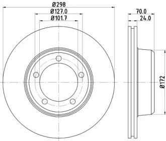 Тормозной диск HELLA 8DD 355 122-332