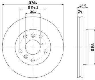 Тормозной диск HELLA 8DD 355 103-211