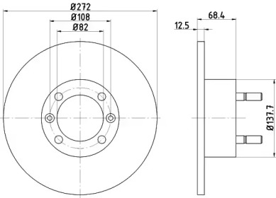 Тормозной диск HELLA 8DD 355 103-241