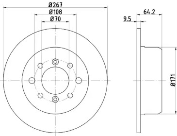 Тормозной диск HELLA 8DD 355 103-251