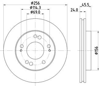 Тормозной диск HELLA 8DD 355 103-311