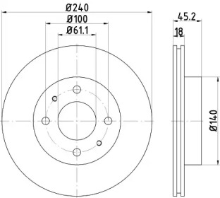 Тормозной диск HELLA 8DD 355 103-331