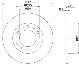 Тормозной диск HELLA 8DD 355 103-351