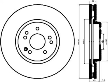 Тормозной диск HELLA 8DD 355 103-401