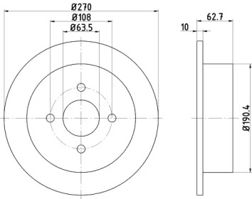 Тормозной диск HELLA 8DD 355 103-441