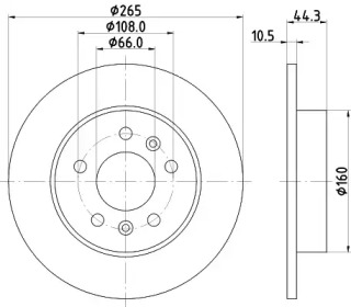 Тормозной диск HELLA 8DD 355 103-531