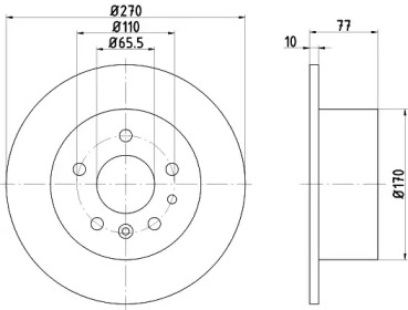 Тормозной диск HELLA 8DD 355 103-641