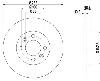 Тормозной диск HELLA 8DD 355 103-891