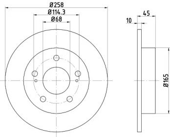 Тормозной диск HELLA 8DD 355 104-001