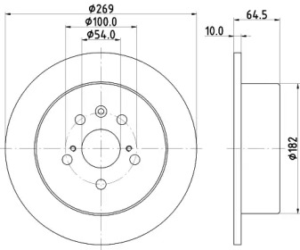 Тормозной диск HELLA 8DD 355 104-061