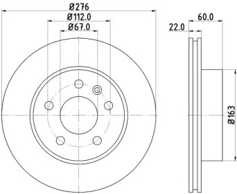 Тормозной диск HELLA 8DD 355 104-521