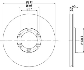 Тормозной диск HELLA 8DD 355 120-001