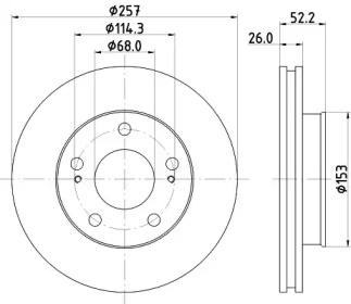 Тормозной диск HELLA 8DD 355 104-561