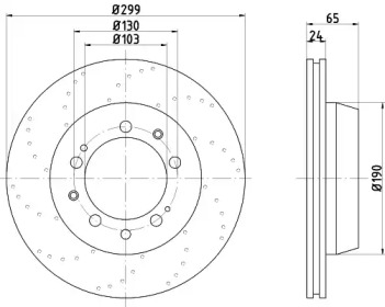 Тормозной диск HELLA 8DD 355 104-751