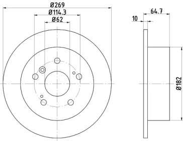 Тормозной диск HELLA 8DD 355 105-091