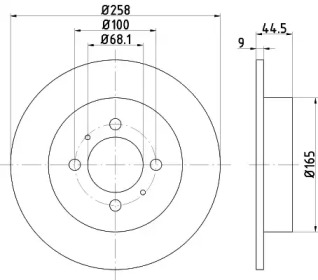 Тормозной диск HELLA 8DD 355 105-141